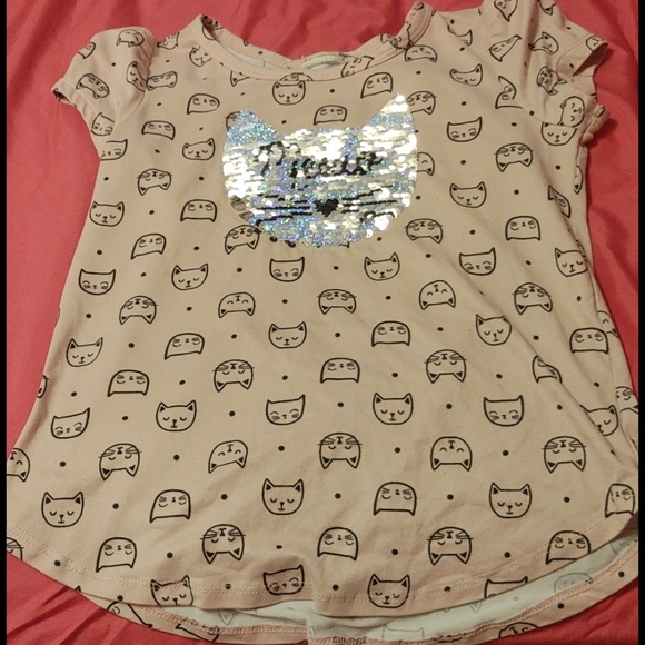Girl's flip sequin shirt